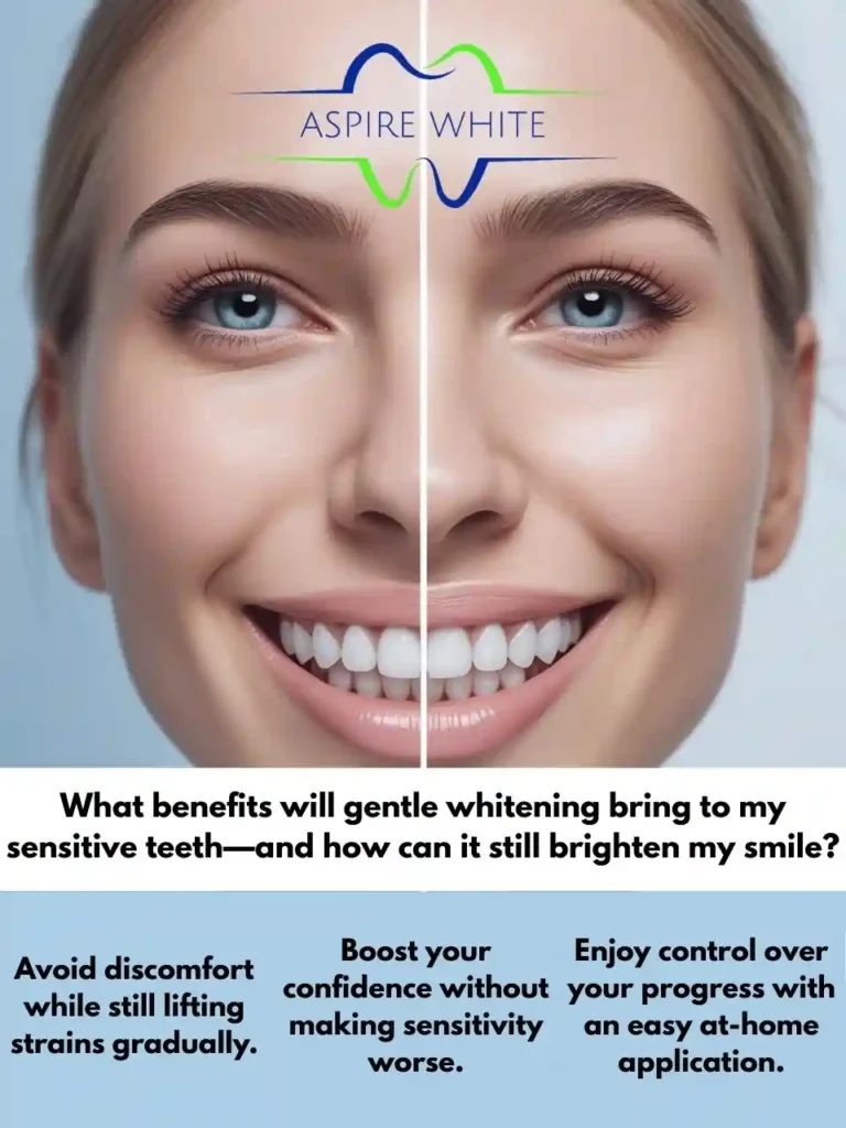 What benefits will gentle whitening bring to my sensitive teeth—and how can it still brighten my smile Dundee